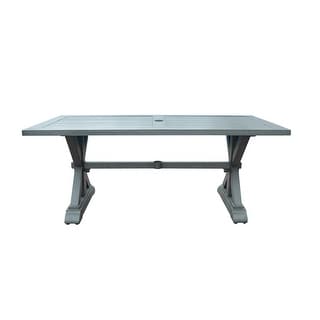 Lamphere Modern Outdoor Aluminum Dining Table by Christopher Knight Home