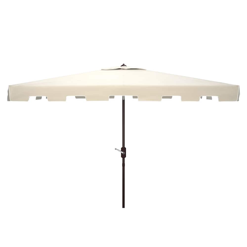 SAFAVIEH Outdoor Reneta 6.5 x 10 Ft Rectangle Market Umbrella