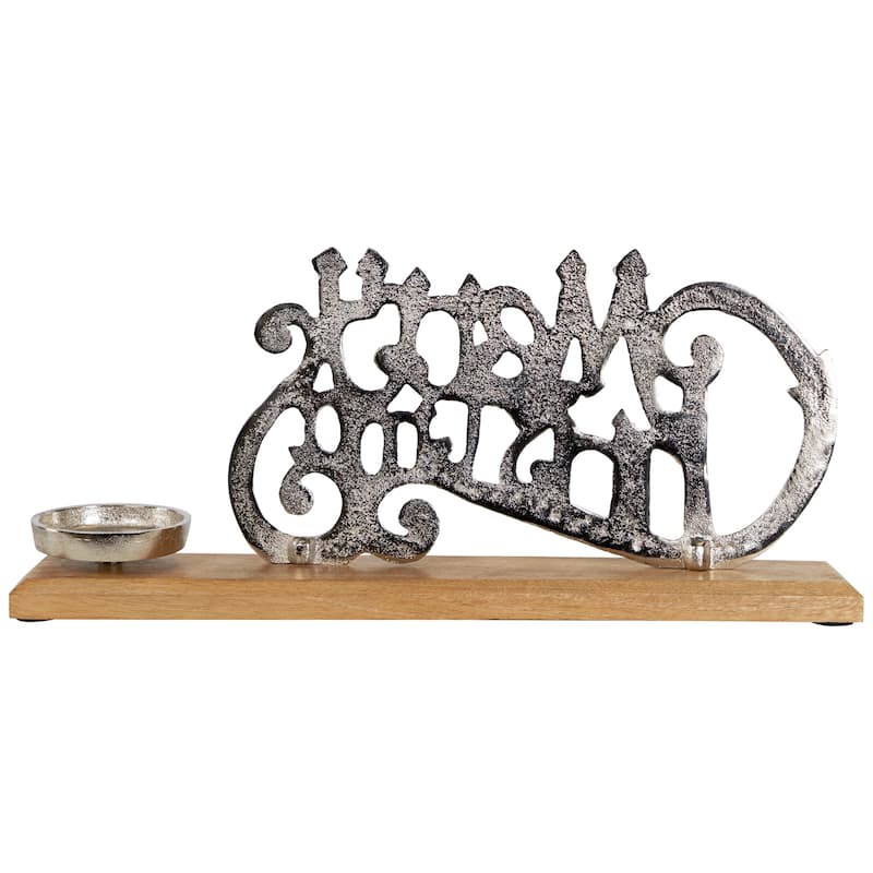 Merry Christmas Metal Sign Votive Candle Holder -15.5" - 15.5"
