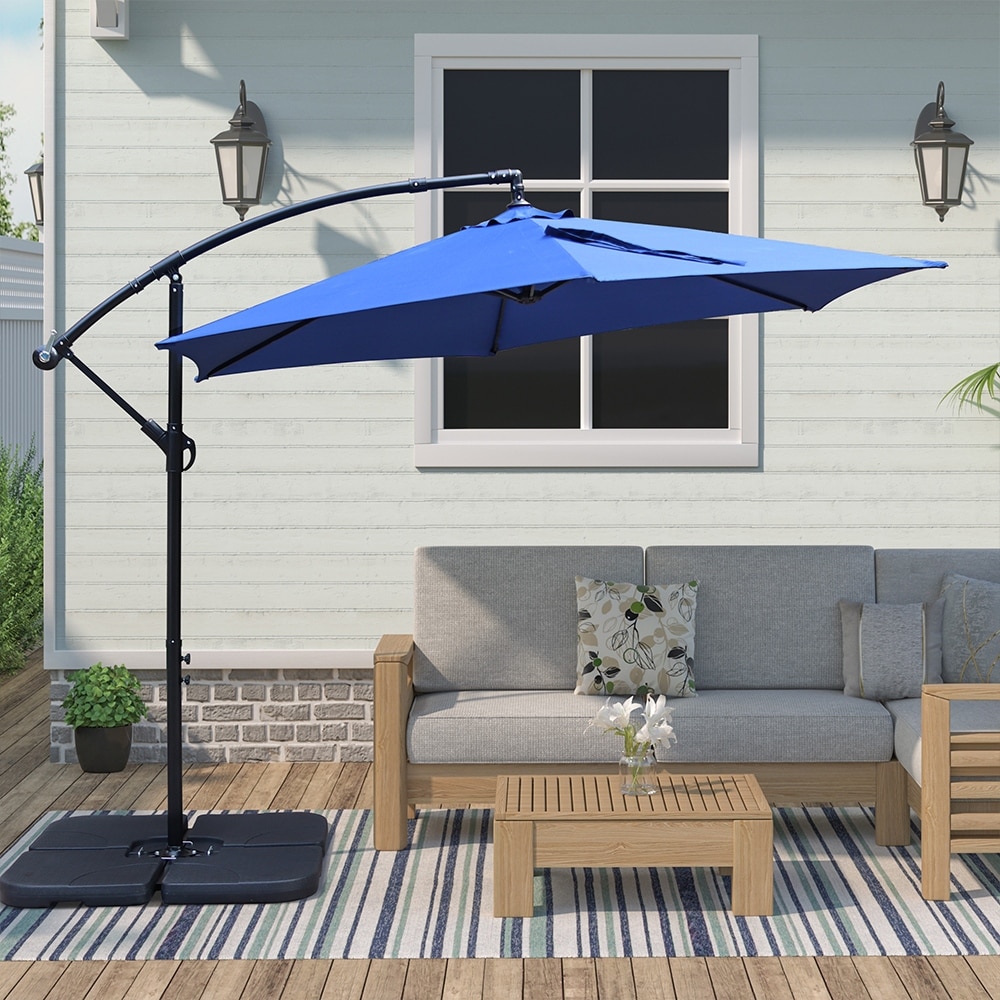 best 10' patio umbrella Choice Products 10ft Outdoor Umbrella, Outdoor Table Umbrella, Yard Umbrella, Market with 6 Sturdy Ribs, Push Button, Tilt and Crank COVER A LARGE AREA Maypex 10 ft. Market Offset