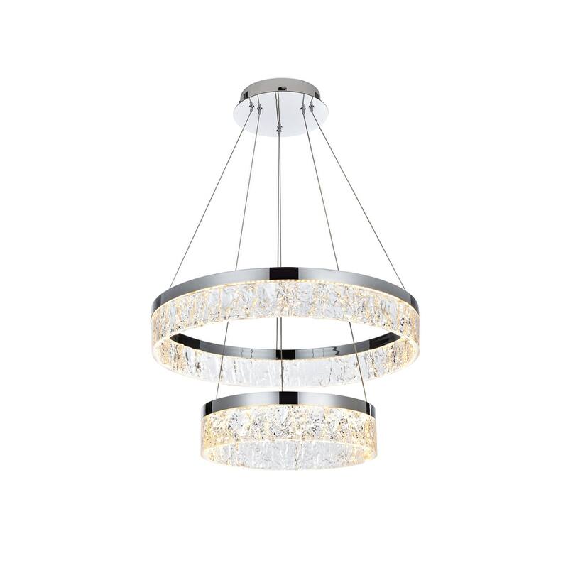 Indigo Home 22 inch Adjustable LED chandelier - Chrome