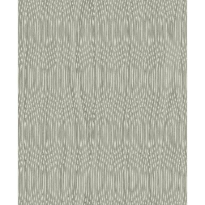 Brewster Grayson Grey Geometric Wallpaper - 21in x 396in x 0.025in