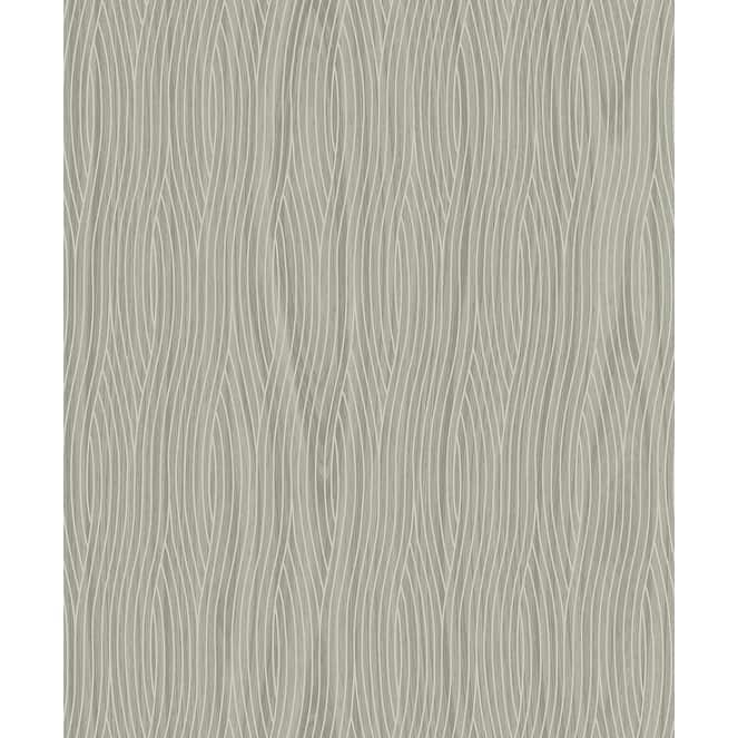 Brewster Grayson Grey Geometric Wallpaper - 21in x 396in x 0.025in