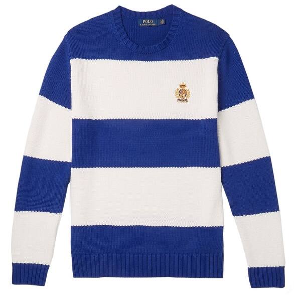 Shop Polo Ralph Lauren Mens Logo Embroidered Striped Cotton