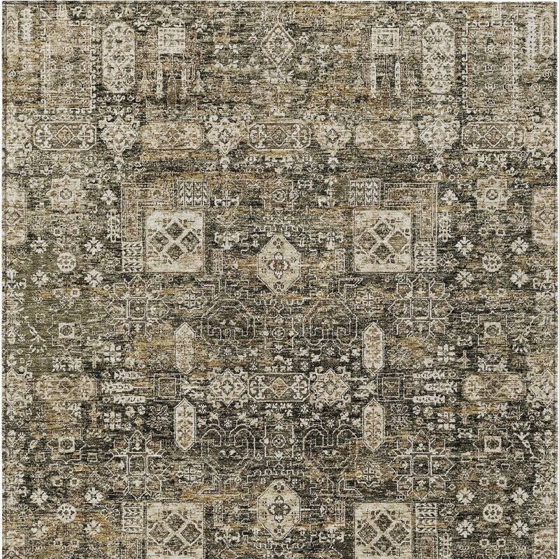 HomeRoots Oriental Transitional Rectangle Outdoor Rug