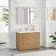preview thumbnail 21 of 96, Santarem Single Vanity with Pure White Quartz Stone Top without Mirror