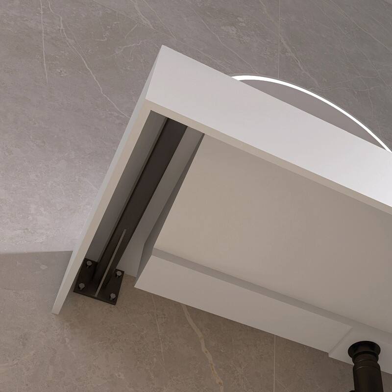 MEDUNJESS 42" Bathroom Sink Solid Surface Bathroom Vessel Sink - 42''