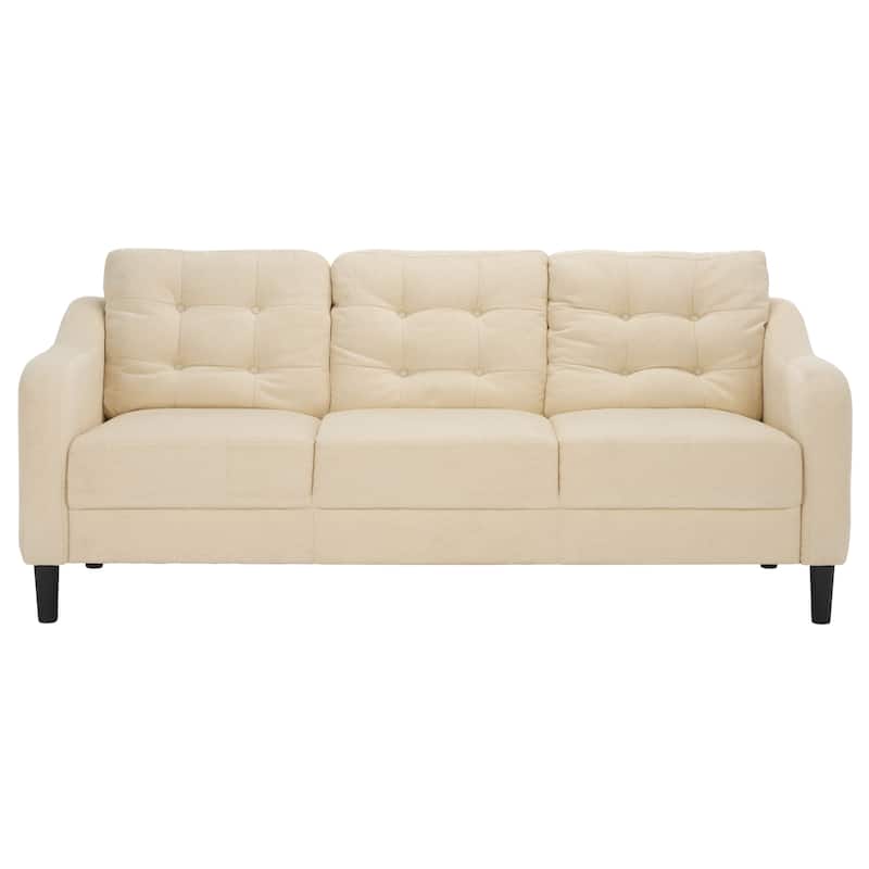 SAFAVIEH Couture Nathaniel Tufted Back 3 Seater Sofa - 77"W x 32"D x 34"H