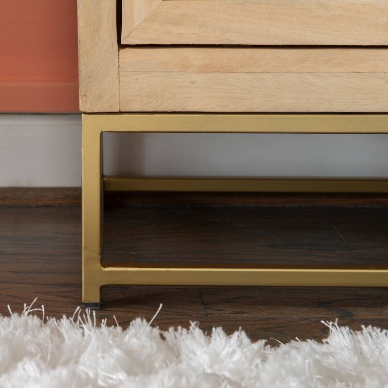 Linon Spence Sliding Door Cabinet