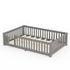 preview thumbnail 42 of 159, Wood Floor Bed with Safety Guardrails and Door