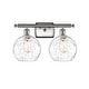 preview thumbnail 17 of 28, Innovations Lighting Athens Water Glass 2 Light 18" Bath Vanity Light Brushed Satin Nickel