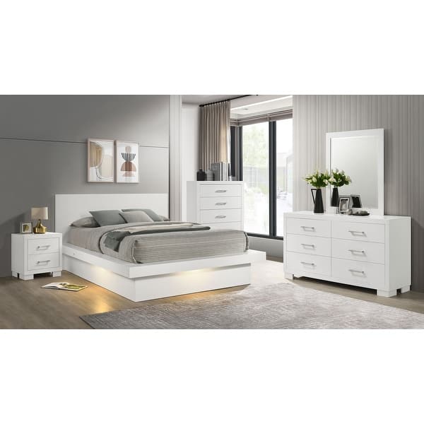slide 2 of 87, Jessica 5-piece Platform Bedroom Set with LED Light