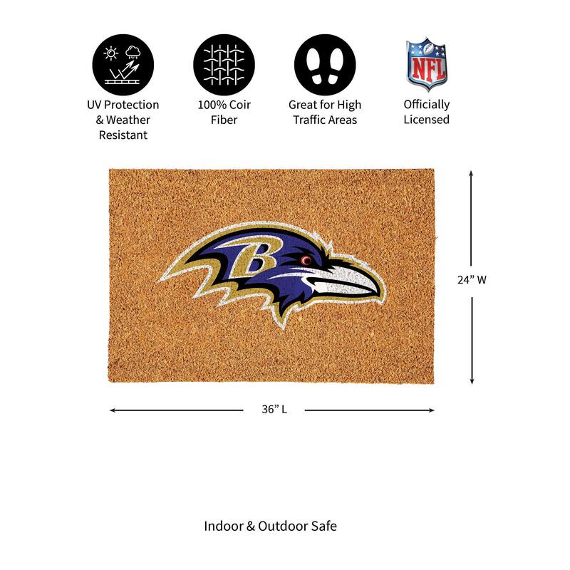 Baltimore Ravens Full Color Indoor/Outdoor Coir Mat