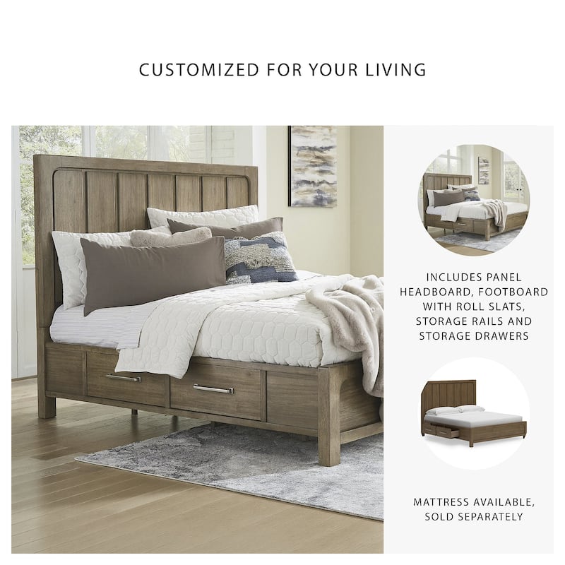 Signature Design by Ashley Cabalynn Brown Panel Bed with Storage