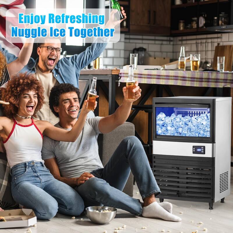 Commercial Ice Maker Machine, 130Lbs/24H