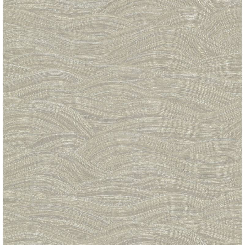 A-Street Prints Leith Taupe Zen Waves Wallpaper