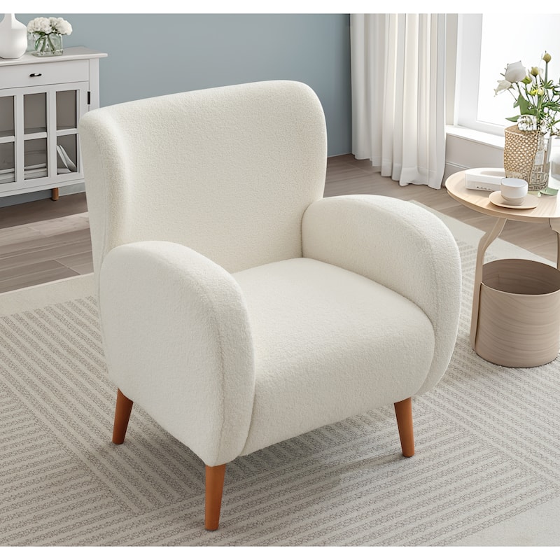 Laro Modern Fabric Accent Chair with Wing Back by Christopher Knight Home - Beige