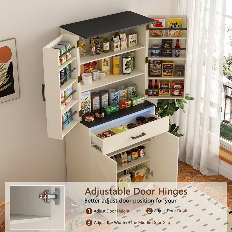 Contemporary Wooden Storage Cabinet with LED Lighting‌ – Multi-Functional Design Featuring a Sturdy Frame & Spacious Drawer .
