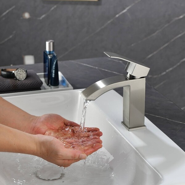 Single Handle Waterfall Bathroom Sink Faucet 1 Hole Bathroom