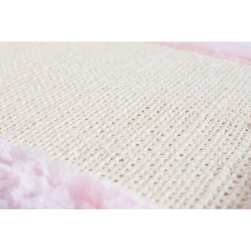 Rolling Real Wood Cat Scratcher Toy, Sisal Scratching Board for Cats Training - 19"(L)X12"(W)X6"(H)