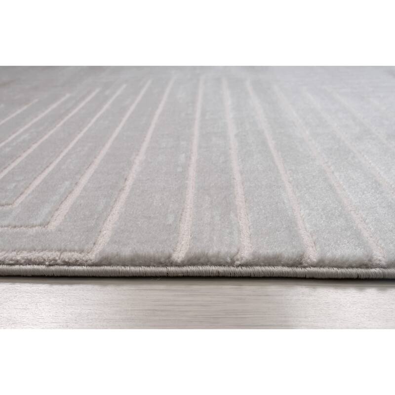 Ladole Rugs Geometric Room Decor Indoor Grey Area Rug for Living Room