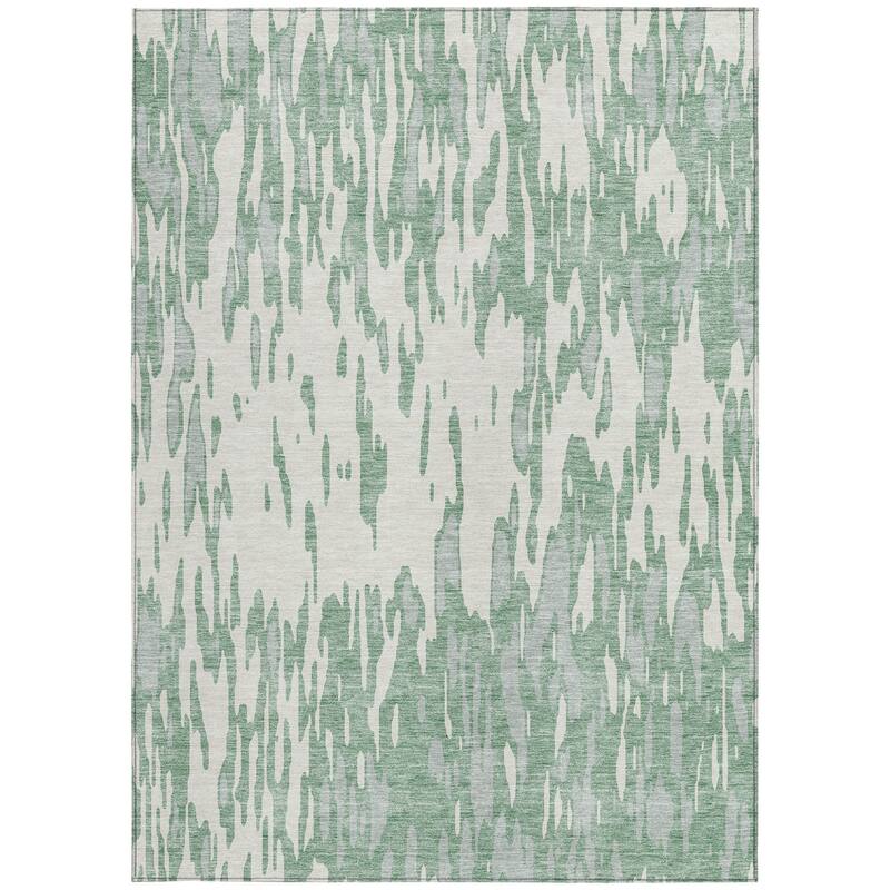 HomeRoots Abstract Transitional Rectangle Outdoor Rug