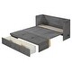 preview thumbnail 17 of 18, Queen Size Murphy Bed with USB Port and a Large Drawer, Folding Bed, Gray
