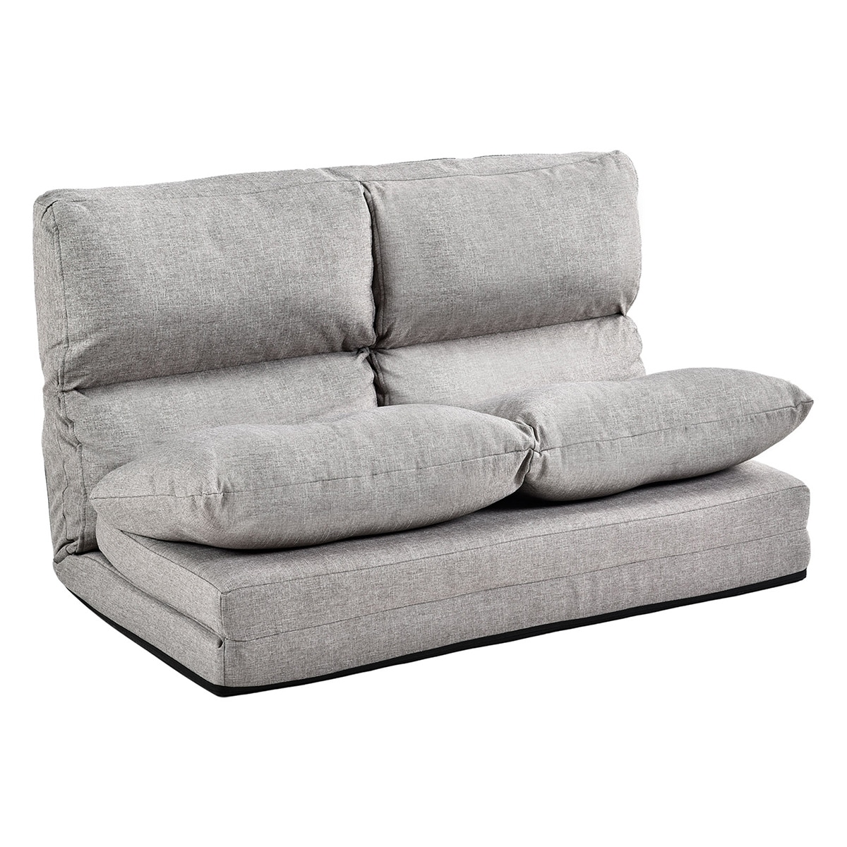 Shop Merax Small Space 5 Position Adjustable Folding Floor Loveseat With 2 Pillows Overstock 32070897
