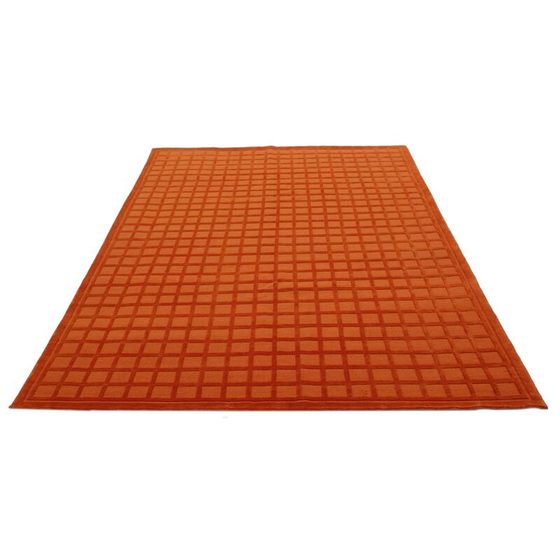 ECARPETGALLERY Hand-knotted Kathmandu Copper Wool Rug - 9'0 x 12'0