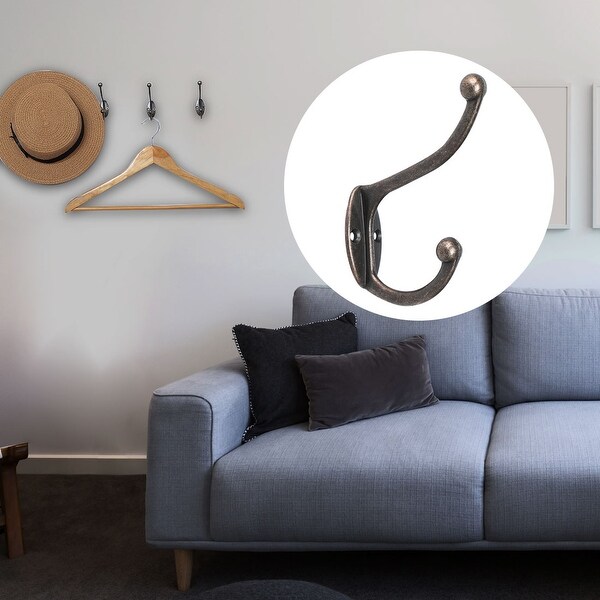 WINCASE American Black Towel Clothes Hook Robe Hook Oil Rubbed Bronze Brass for Kitchen Wall Mounted Solid Simple Desin