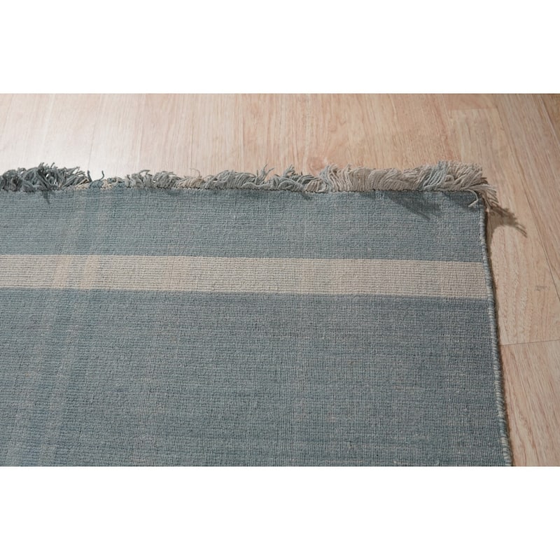 Hand-Knotted Wool Oushak Rug, 8' x 10', Gray Area Rug, Luxurious Soft Texture for Modern Interiors - L