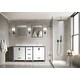 preview thumbnail 12 of 23, Ziva 72 in W x 22 in D White Double Bath Vanity, White Quartz Top, Faucet Set and 30 in Mirrors