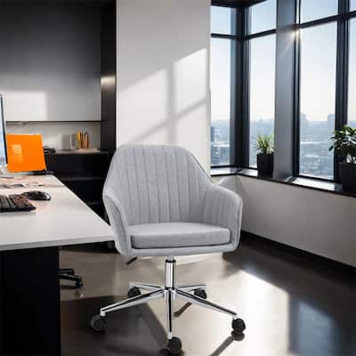 Swivel Fabric Home Office Chair with Adjustable Height and Wheels
