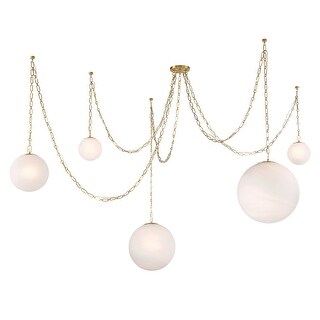 Minka Lavery 5219 Marbelle 5 Light 85" Wide Multi Light Pendant with