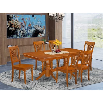 Dining Table Set 5 Piece - 60"/78" Extension Table & 8 Chairs - Kitchen Dining Room Furniture