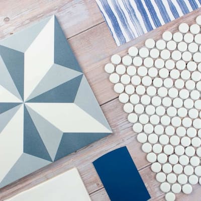 Eterna Penny 12x12 Glass Round Mosaic Tile - Floor, Wall, Backsplash