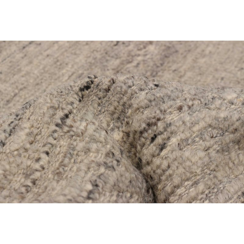 ECARPETGALLERY Hand-knotted Tangier Taupe Wool Rug - 5'3 x 7'7