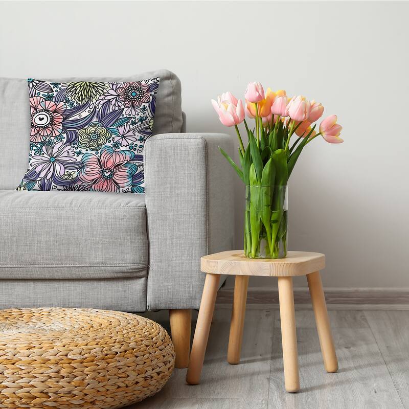 Flower Melange Decorative Throw Pillow
