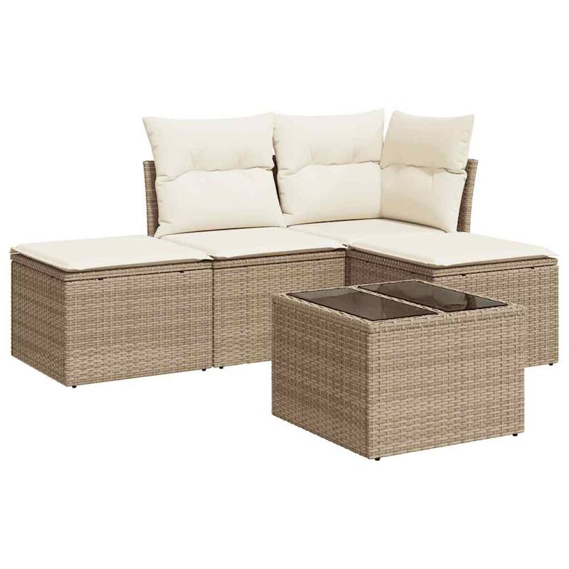 vidaXL Garden Sofa Set Beige - 21.7 x 21.7 x 14.6