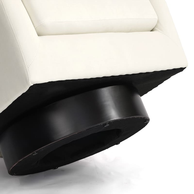 UIXE 360° Swivel Barrel Accent Chair Velvet Armchair For Living Room