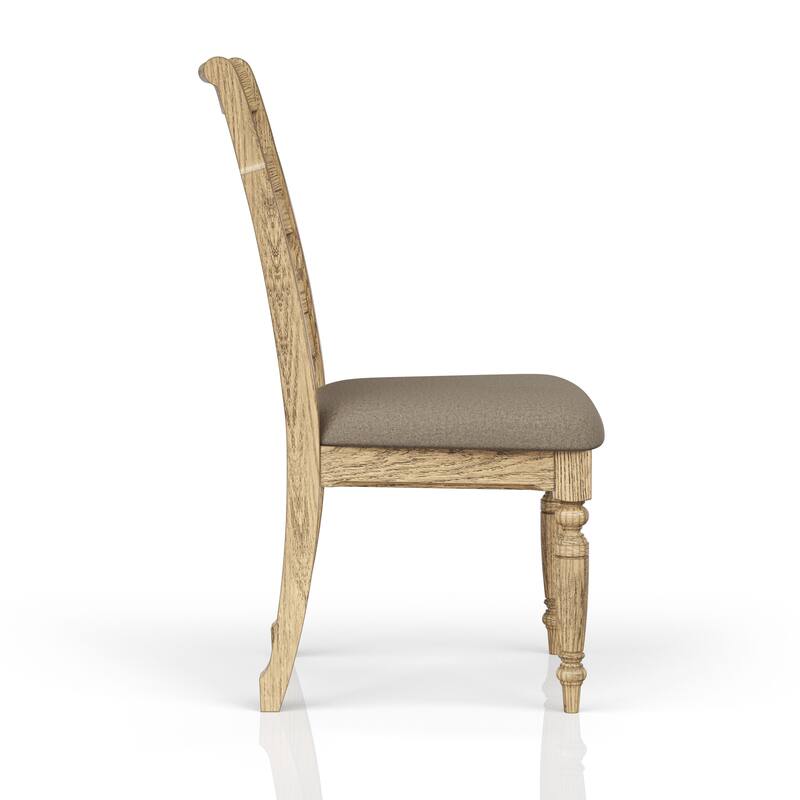 Ladder Back Side Chair - Whitewash Finish (Set of 2)