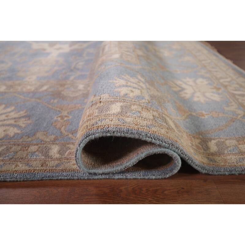 Floral Oushak Large Square Rug Handmade Wool Carpet - 11'11"x 12'2"