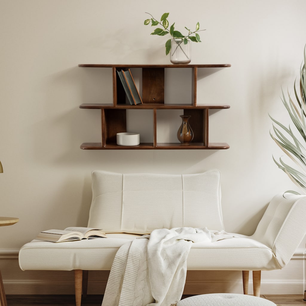 Kate and Laurel Madero Wooden Wall Shelf