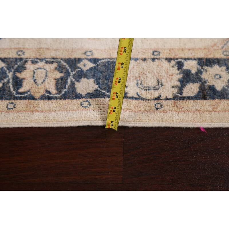 Vegetable Dye Peshawar Chobi Oriental Runner Rug Wool Hand-knotted - 2'8" x 11'6"