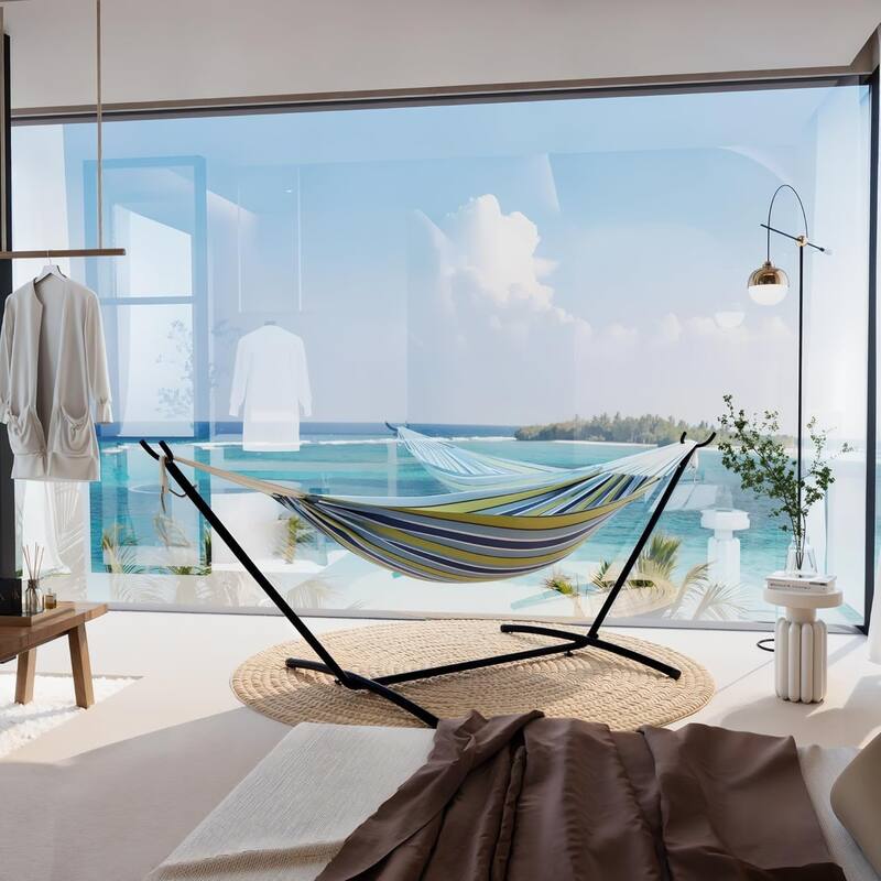 Hammock with Stand for Outside,Outdoor Portable Hammock with Waterproof Carry Bag