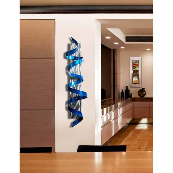 Shop Statements2000 3d Metal Wall Art Accent Sculpture Blue Silver