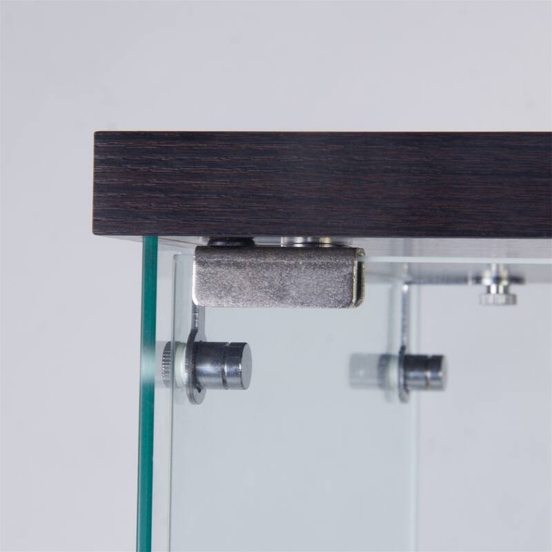 Lighted Two Door Glass Cabinet Glass Display Cabinet