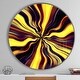 preview thumbnail 7 of 7, Designart 'Yellow Purple Black Fantasy' Oversized Modern Wall CLock