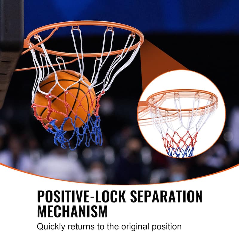 Orange Heavy Duty Q235 Wall Door Mounted Basketball Rim with Nylon Net