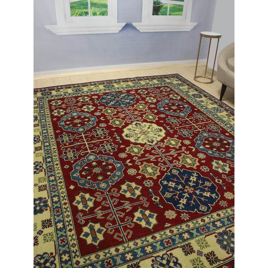 Noori Rug Kazak Yanny Red/Ivory Rug - 8'3" x 10'1"